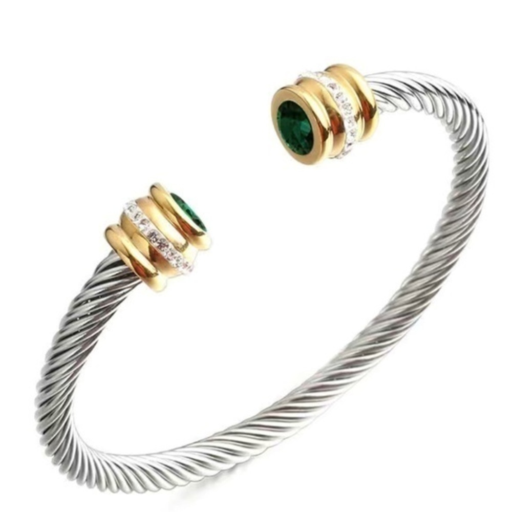 COPY - Twisted cable bracelet. Pick your birthday stone or just a pretty color.